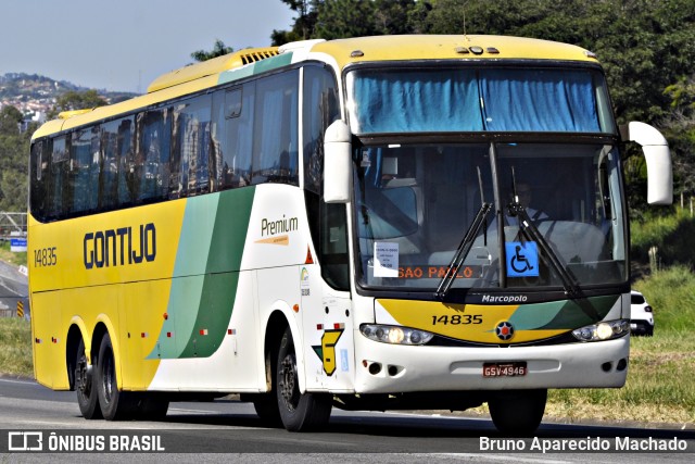 Empresa Gontijo de Transportes 14835 na cidade de Atibaia, São Paulo, Brasil, por Bruno Aparecido Machado. Número da foto: #12899588.