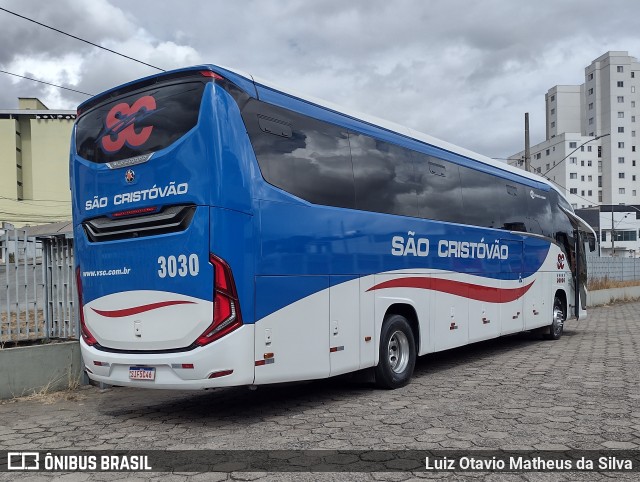 Viação São Cristóvão 3030 na cidade de Divinópolis, Minas Gerais, Brasil, por Luiz Otavio Matheus da Silva. Número da foto: #12899700.