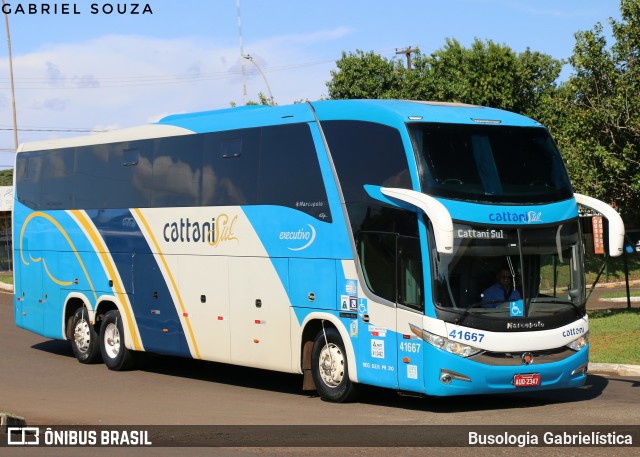 Cattani Sul Transportes e Turismo 41667 na cidade de Foz do Iguaçu, Paraná, Brasil, por Busologia Gabrielística. Número da foto: #12899800.