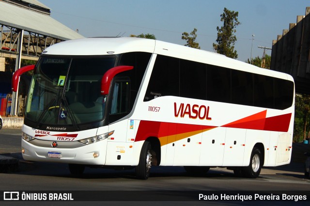 ViaSol Transportes Rodoviários 111057 na cidade de Limeira, São Paulo, Brasil, por Paulo Henrique Pereira Borges. Número da foto: #12899545.