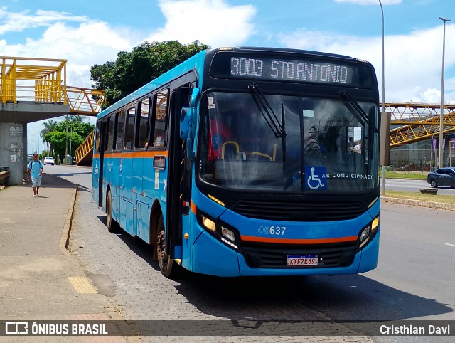 Taguatur - Taguatinga Transporte e Turismo 05637 na cidade de Candangolândia, Distrito Federal, Brasil, por Cristhian Davi. Número da foto: #12898872.