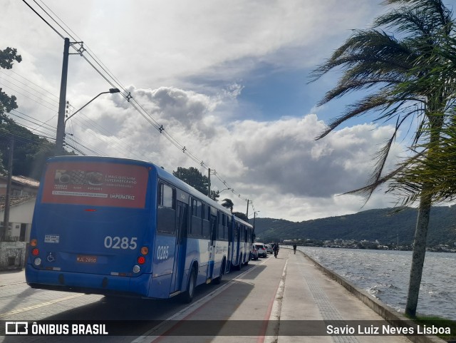 Transol Transportes Coletivos 0285 na cidade de Florianópolis, Santa Catarina, Brasil, por Savio Luiz Neves Lisboa. Número da foto: #12898929.