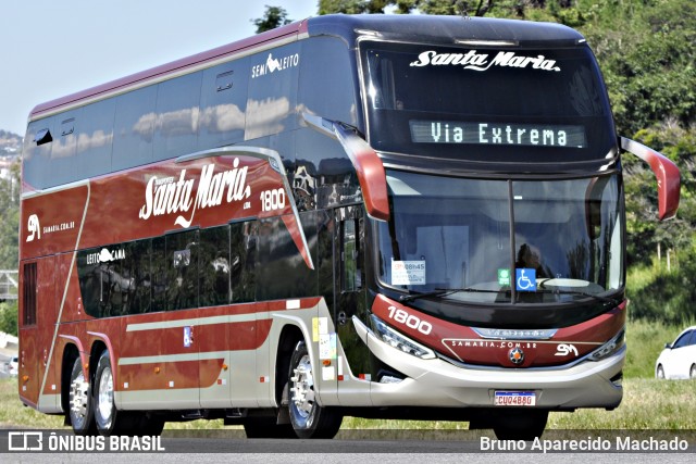 Santa Maria Fretamento e Turismo > Transportes Santa Maria(SP) 1800 na cidade de Atibaia, São Paulo, Brasil, por Bruno Aparecido Machado. Número da foto: #12899629.