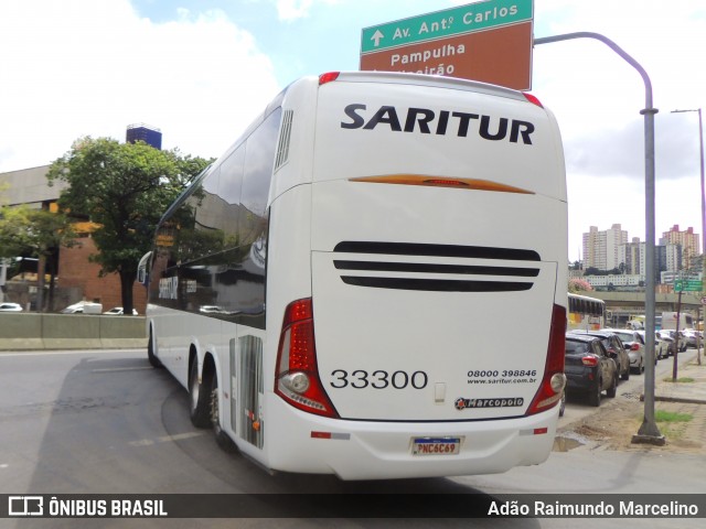 Saritur - Santa Rita Transporte Urbano e Rodoviário 33300 na cidade de Belo Horizonte, Minas Gerais, Brasil, por Adão Raimundo Marcelino. Número da foto: #12900310.