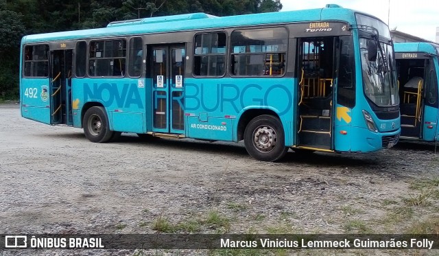 FAOL - Friburgo Auto Ônibus 492 na cidade de Nova Friburgo, Rio de Janeiro, Brasil, por Marcus Vinicius Lemmeck Guimarães Folly. Número da foto: #12898896.
