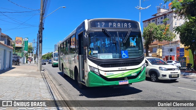 Viação Piracicabana Santos 4421 na cidade de Santos, São Paulo, Brasil, por Daniel Clemente. Número da foto: #12900541.