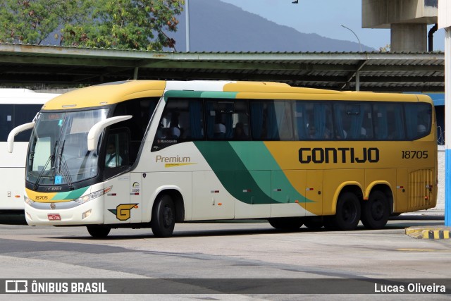Empresa Gontijo de Transportes 18705 na cidade de Rio de Janeiro, Rio de Janeiro, Brasil, por Lucas Oliveira. Número da foto: #12900853.