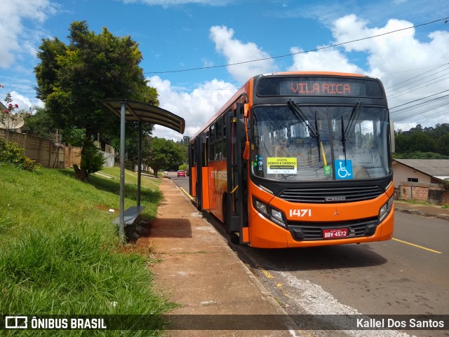 VCG - Viação Campos Gerais 1471 na cidade de Ponta Grossa, Paraná, Brasil, por Kallel Dos Santos. Número da foto: #12900438.