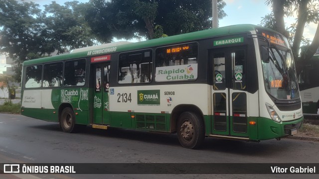 Rápido Cuiabá Transporte Urbano 2134 na cidade de Cuiabá, Mato Grosso, Brasil, por Vitor Gabriel. Número da foto: #12900606.