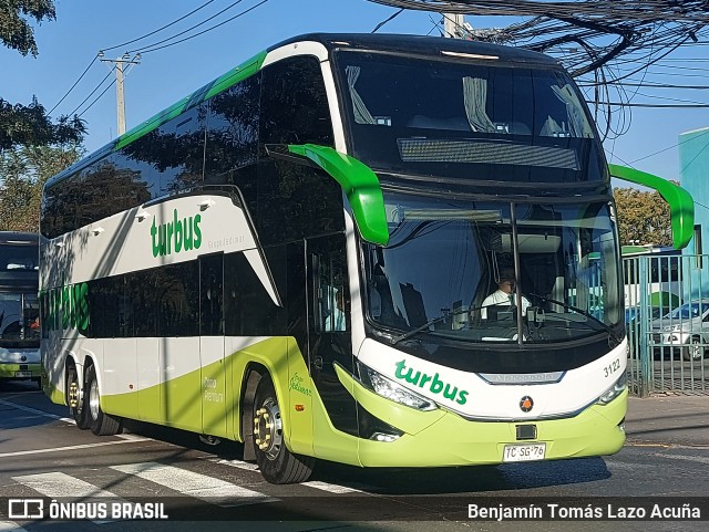TurBus 3122 na cidade de Estación Central, Santiago, Metropolitana de Santiago, Chile, por Benjamín Tomás Lazo Acuña. Número da foto: #12902313.