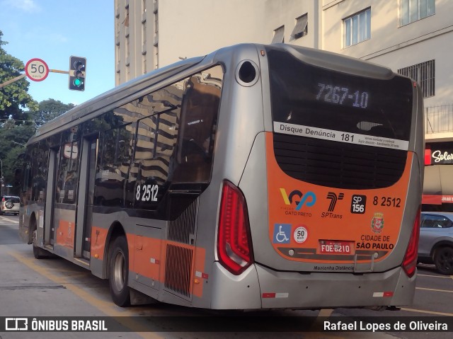 Viação Gato Preto 8 2512 na cidade de São Paulo, São Paulo, Brasil, por Rafael Lopes de Oliveira. Número da foto: #12900600.