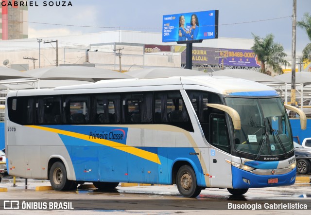 Primeira Classe Transportes 2070 na cidade de Goiânia, Goiás, Brasil, por Busologia Gabrielística. Número da foto: #12901879.
