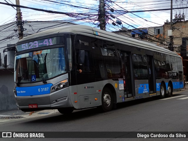 Viação Paratodos > São Jorge > Metropolitana São Paulo > Mobibrasil 6 3187 na cidade de São Paulo, São Paulo, Brasil, por Diego Cardoso da Silva. Número da foto: #12900682.