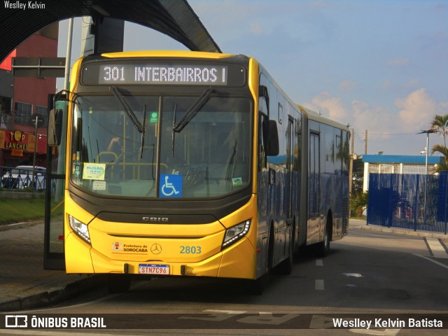City Transporte Urbano Intermodal Sorocaba 2803 na cidade de Sorocaba, São Paulo, Brasil, por Weslley Kelvin Batista. Número da foto: #12900965.