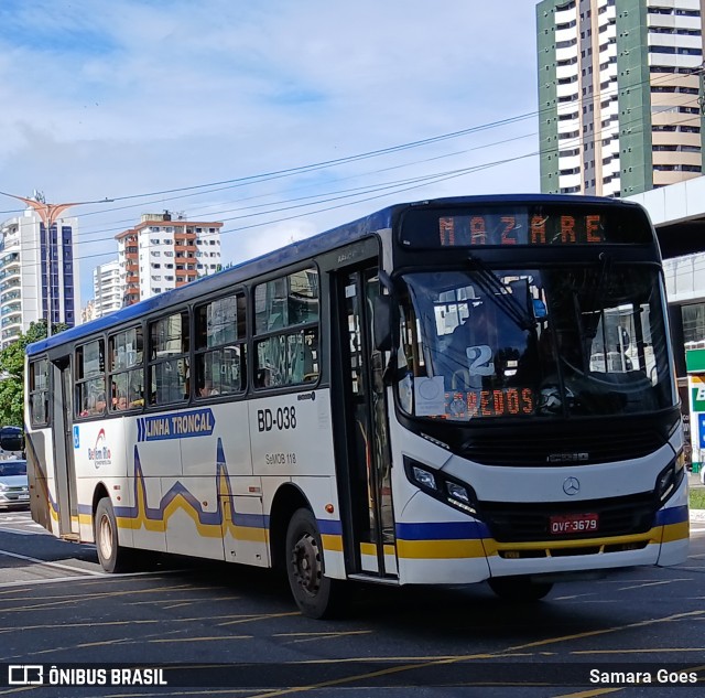 Belém Rio Transportes BD-038 na cidade de Belém, Pará, Brasil, por Samara Goes. Número da foto: #12900735.