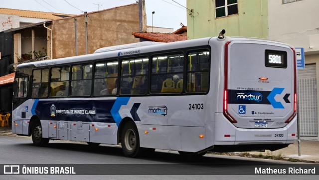 Solaris Transportes 24103 na cidade de Montes Claros, Minas Gerais, Brasil, por Matheus Richard. Número da foto: #12904859.
