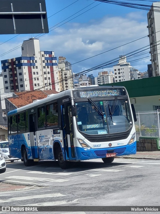 Transporte Coletivo Estrela 34437 na cidade de Florianópolis, Santa Catarina, Brasil, por Wallan Vinicius. Número da foto: #12904374.