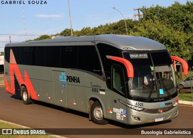 Empresa de Ônibus Nossa Senhora da Penha 6505 na cidade de Foz do Iguaçu, Paraná, Brasil, por Busologia Gabrielística. Número da foto: #12903236.
