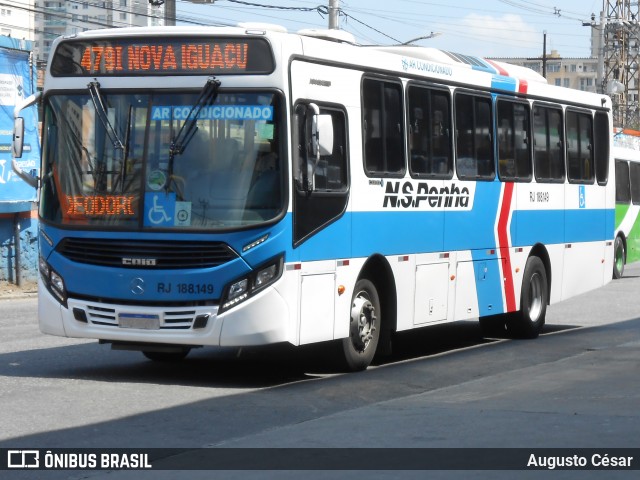 Viação Nossa Senhora da Penha RJ 188.149 na cidade de Nova Iguaçu, Rio de Janeiro, Brasil, por Augusto César. Número da foto: #12902771.