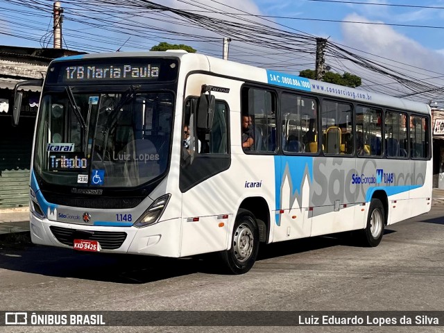 Icaraí Auto Transportes 1.148 na cidade de São Gonçalo, Rio de Janeiro, Brasil, por Luiz Eduardo Lopes da Silva. Número da foto: #12904606.