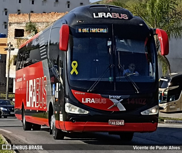 Lirabus 14102 na cidade de Aparecida, São Paulo, Brasil, por Vicente de Paulo Alves. Número da foto: #12907645.