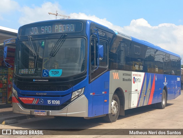 Viação Miracatiba 15.1098 na cidade de São Paulo, São Paulo, Brasil, por Matheus Neri dos Santos. Número da foto: #12905609.