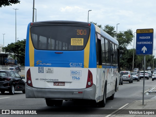 Transportes Futuro C30178 na cidade de Rio de Janeiro, Rio de Janeiro, Brasil, por Vinicius Lopes. Número da foto: #12905497.