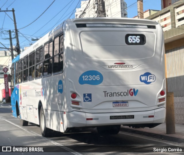 Viação Praia Sol 12306 na cidade de Vila Velha, Espírito Santo, Brasil, por Sergio Corrêa. Número da foto: #12905601.