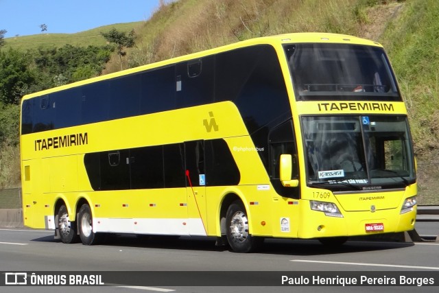 Viação Itapemirim 17609 na cidade de Piraí, Rio de Janeiro, Brasil, por Paulo Henrique Pereira Borges. Número da foto: #12907300.