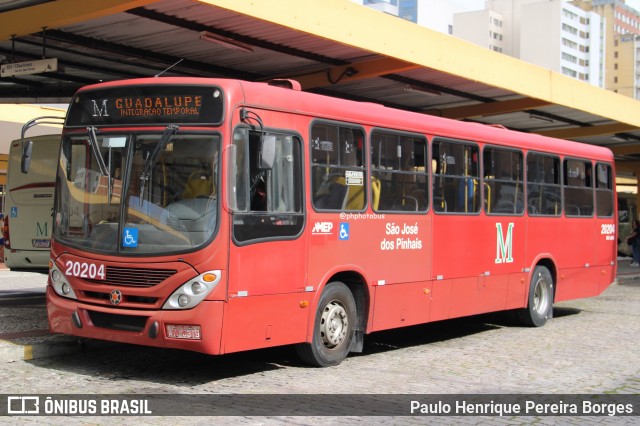 Auto Viação São José dos Pinhais 20204 na cidade de Curitiba, Paraná, Brasil, por Paulo Henrique Pereira Borges. Número da foto: #12906794.