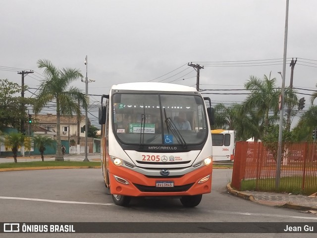 Viação Piracicabana Praia Grande 2205 na cidade de Praia Grande, São Paulo, Brasil, por Jean Gu. Número da foto: #12905376.
