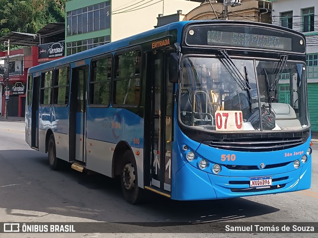 São Jorge Auto Bus 510 na cidade de Ponte Nova, Minas Gerais, Brasil, por Samuel Tomás de Souza. Número da foto: #12909990.