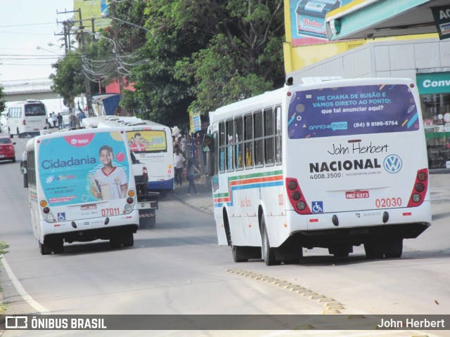 Auto Ônibus Santa Maria Transporte e Turismo 02030 na cidade de Natal, Rio Grande do Norte, Brasil, por John Herbert. Número da foto: #12910910.
