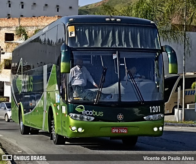 Ecobus Transportes e Turismo 1201 na cidade de Aparecida, São Paulo, Brasil, por Vicente de Paulo Alves. Número da foto: #12909633.