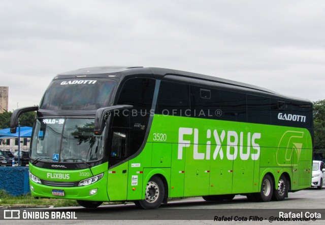FlixBus Transporte e Tecnologia do Brasil 3520 na cidade de São Paulo, São Paulo, Brasil, por Rafael Cota. Número da foto: #12908294.
