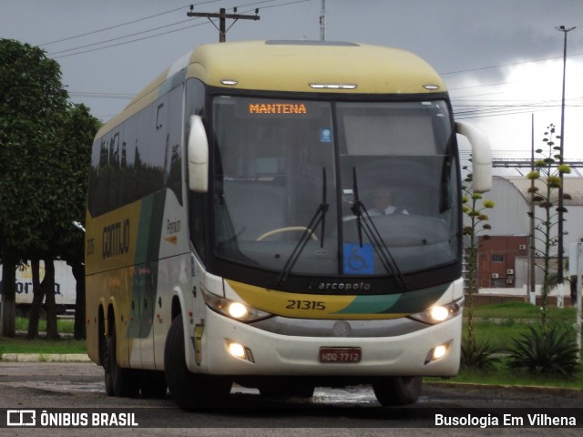 Empresa Gontijo de Transportes 21315 na cidade de Vilhena, Rondônia, Brasil, por Busologia Em Vilhena. Número da foto: #12909351.