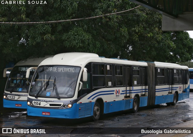Metrobus 1104 na cidade de Goiânia, Goiás, Brasil, por Busologia Gabrielística. Número da foto: #12910761.