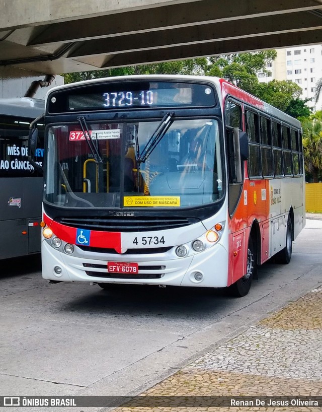 Allibus Transportes 4 5734 na cidade de São Paulo, São Paulo, Brasil, por Renan De Jesus Oliveira. Número da foto: #12908769.