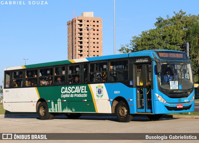 Viação Capital do Oeste 6531 na cidade de Cascavel, Paraná, Brasil, por Busologia Gabrielística. Número da foto: #12908570.