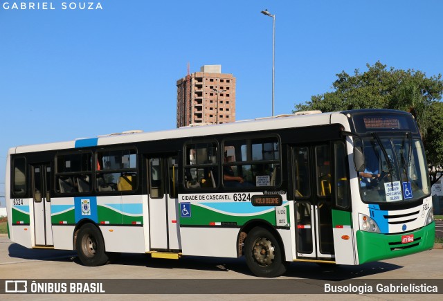 Viação Capital do Oeste 6324 na cidade de Cascavel, Paraná, Brasil, por Busologia Gabrielística. Número da foto: #12908554.