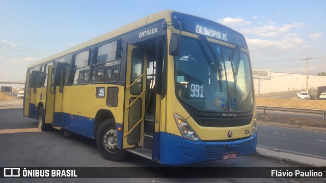 Trancid - Transporte Cidade de Divinópolis 204 na cidade de Divinópolis, Minas Gerais, Brasil, por Flávio Paulino. Número da foto: #12909696.