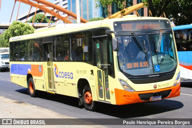 Coesa Transportes RJ 117.107 na cidade de Rio de Janeiro, Rio de Janeiro, Brasil, por Paulo Henrique Pereira Borges. Número da foto: #12912455.