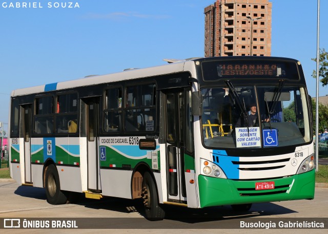 Viação Capital do Oeste 6318 na cidade de Cascavel, Paraná, Brasil, por Busologia Gabrielística. Número da foto: #12913523.