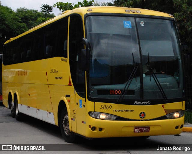 Viação Itapemirim 5869 na cidade de São Paulo, São Paulo, Brasil, por Jonata Rodrigo. Número da foto: #12912437.