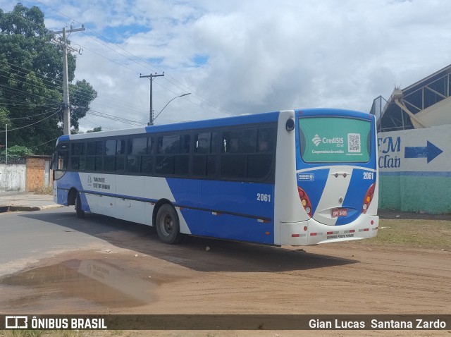 Transvida Transporte Coletivo 2061 na cidade de Ji-Paraná, Rondônia, Brasil, por Gian Lucas  Santana Zardo. Número da foto: #12911436.