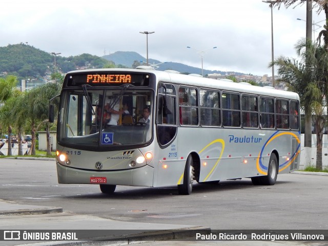 Paulotur Transporte e Turismo 2115 na cidade de Florianópolis, Santa Catarina, Brasil, por Paulo Ricardo  Rodrigues Villanova. Número da foto: #12912242.