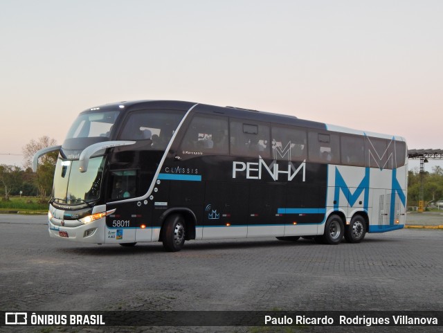Empresa de Ônibus Nossa Senhora da Penha 58011 na cidade de Pelotas, Rio Grande do Sul, Brasil, por Paulo Ricardo  Rodrigues Villanova. Número da foto: #12913247.
