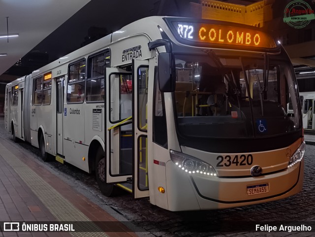 Viação Colombo 23420 na cidade de Curitiba, Paraná, Brasil, por Felipe Arguelho. Número da foto: #12912129.