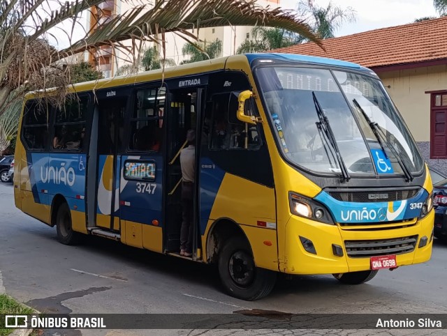 Viação União 3747 na cidade de Viçosa, Minas Gerais, Brasil, por Antonio Silva. Número da foto: #12911206.