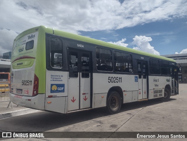 BsBus Mobilidade 502511 na cidade de Brasília, Distrito Federal, Brasil, por Émerson Jesus Santos. Número da foto: #12912475.
